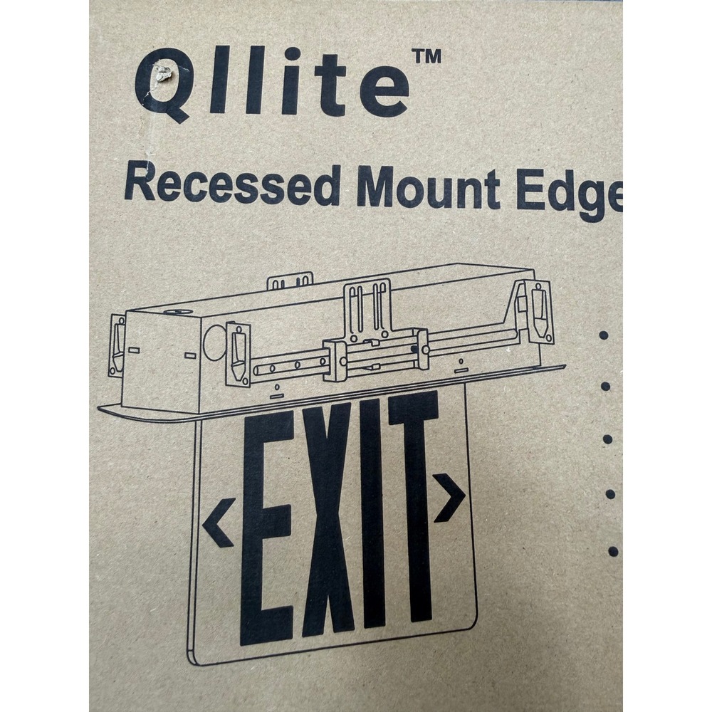 Qllite RLEX Recessed Edge-Lit LED Exit Sign Green Double Sided RLEX2RGMA-G - Picture 4 of 7
